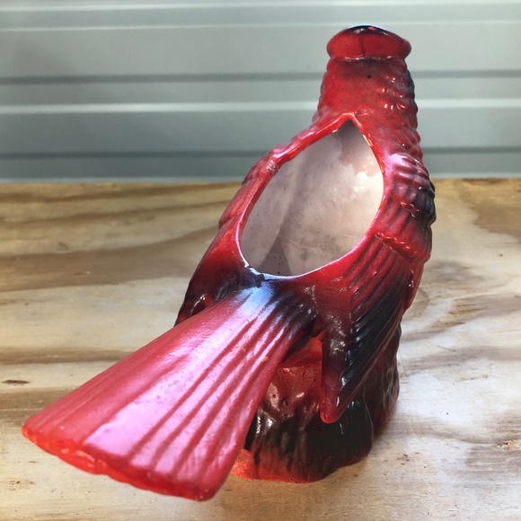 VTG 1960s/70s Hand Painted Cardinal Ceramic Planter~ Wildlife Bird Home Decor - Picture 6 of 10